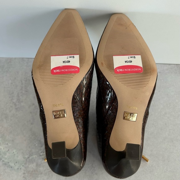 Louise Et Cie Lenah Square Toe Croc Leather Bootie, Cocoa Brown 7 NEW - Picture 11 of 11